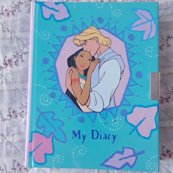 Rare Vintage 90s Hallmark Disney's Pocahontas Lock Diary - Picture 2 of 10